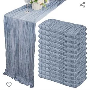 Pack of 8 Table Cheesecloth Runners x Dusty Blue - Package of 8 USED ONCE